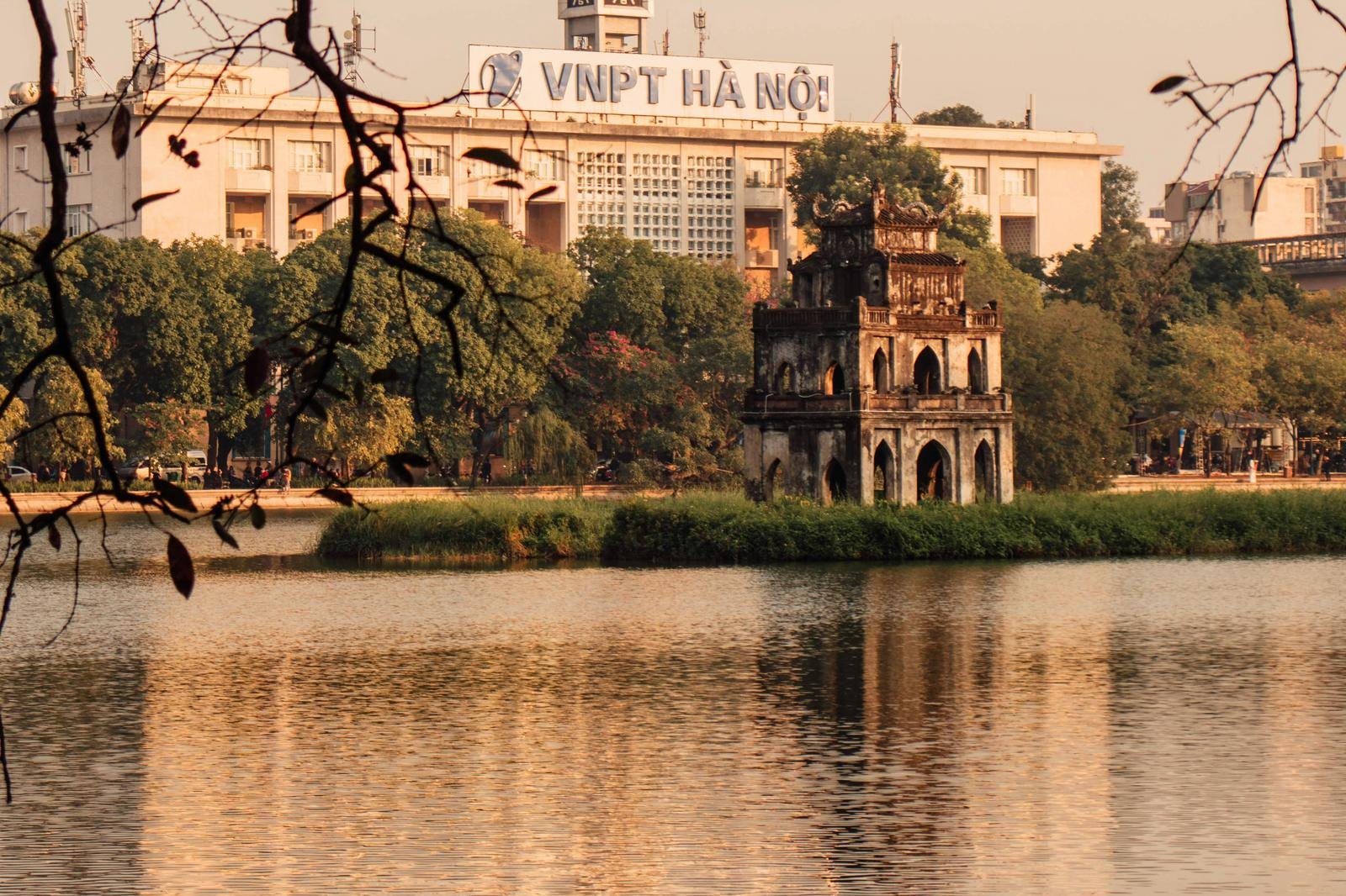 Turtle Tower on Hoàn Kiếm Lake, Hanoi